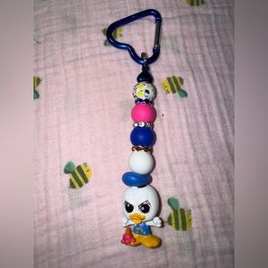 Disney Blue and Pink Donald Duck Keychain